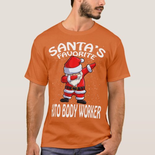 Santas Favorite Auto Body Worker Christmas T_Shirt
