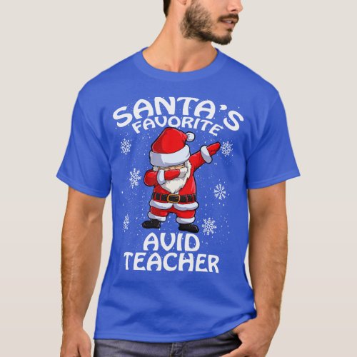 Santas Favorite Avid Teacher Christmas T_Shirt