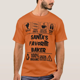 Santas Favorite Baker Christmas T-Shirt