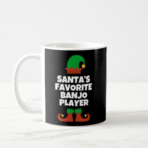 SantaS Favorite Banjo Player Funny Christmas Gift Coffee Mug