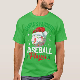 Santas Favorite Baseball Player Christmas Pajama G T-Shirt