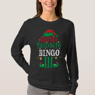 Santa's Favorite Bingo Elf Christmas Matching T-Shirt