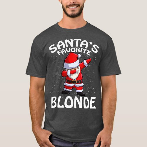Santas Favorite Blonde Christmas T_Shirt