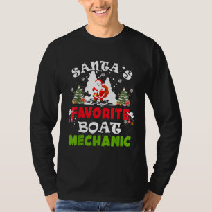 Santas Favorite Boat Mechanic Christmas Vacation T-Shirt