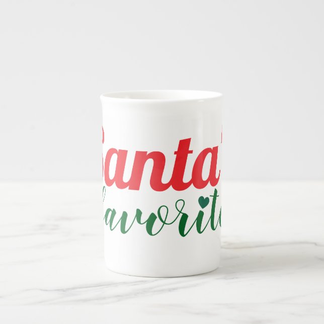 Santa's favorite  bone china mug (Front)