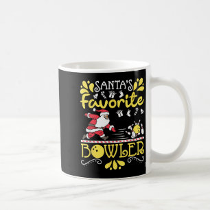 Santa's Favorite Bowler Santa Claus Bowling Christ Coffee Mug