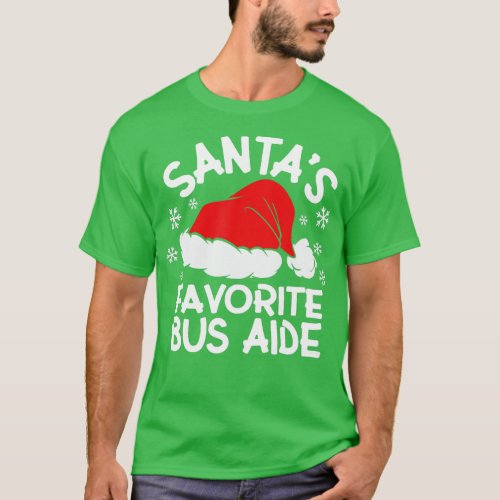 Santas Favorite Bus Aide For Christmas Party T_Shirt