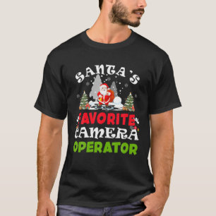Santa's Favorite Camera Operator Funny Christmas G T-Shirt