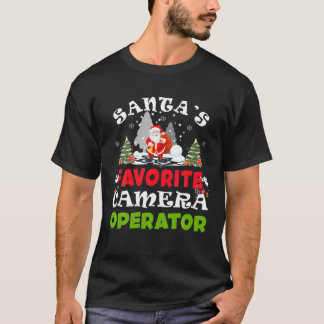 Santa's Favorite Camera Operator Funny Christmas G T-Shirt