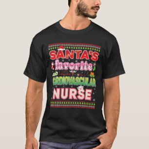 Santa's Favorite Cardiovascular Nurse Christmas Sa T-Shirt