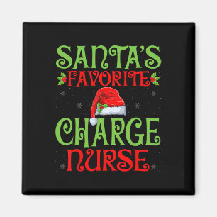 Santa's Favorite Charge Nurse Christmas Charge Nur Magnet