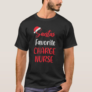 Santa's Favorite Charge Nurse Christmas T-Shirt