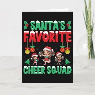 Santa's Favorite Cheer Squad Cheerleading Christma Card