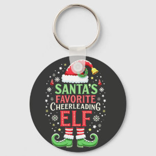 Santa's Favorite Cheerleading Elf Family Matching Keychain
