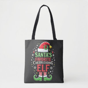 Santa's Favorite Cheerleading Elf Family Matching Tote Bag