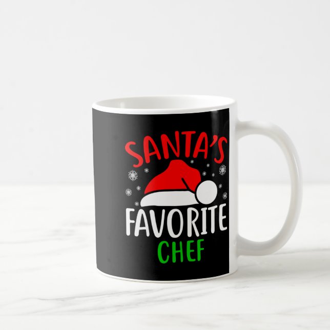 Santas Favorite Chef Funny Christmas Xmas Santa Lo Coffee Mug (Right)