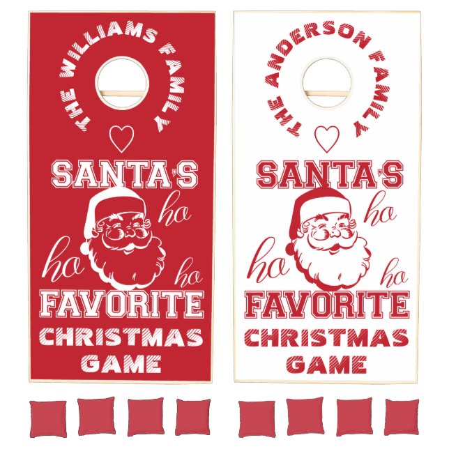 Santa's Favorite Christmas Game Cute 2 Teams Text (Set)