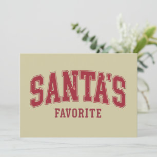 Santas Favorite Christmas Gift Funny Festive Xmas Holiday Card