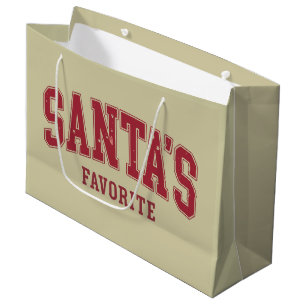 Santas Favorite Christmas Gift Funny Festive Xmas Large Gift Bag
