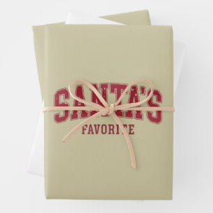 Santas Favorite Christmas Gift Funny Festive Xmas Wrapping Paper Sheets
