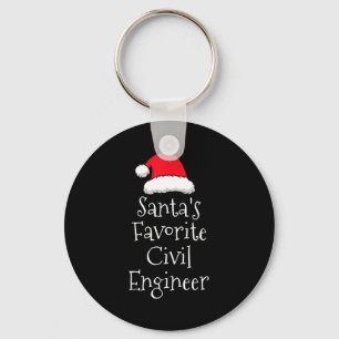Santas Favorite Civil Engineer - Christmas Funny G Keychain