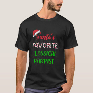 Santas Favorite Classical Harpist classical harp C T-Shirt