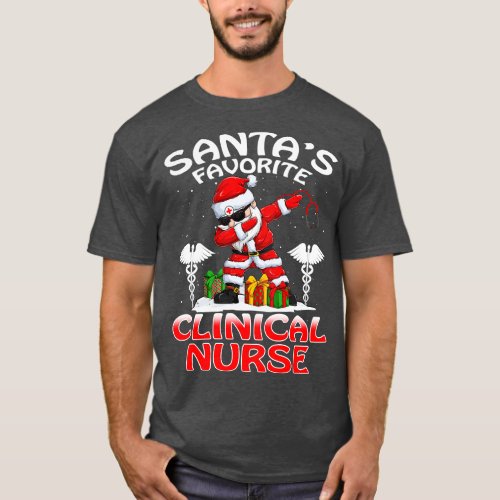 Santas Favorite Clinical Nurse Christmas T Shirt
