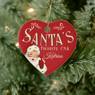 Santa's Favorite CNA Christmas Ornament