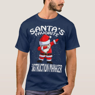 Santas Favorite Construction Manager Christmas T-Shirt