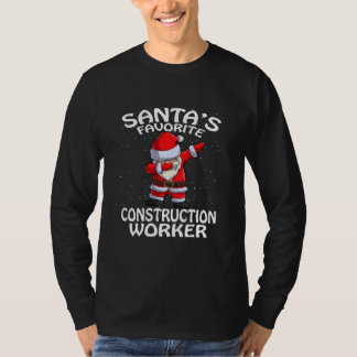 Santa's Favorite Construction Worker Christmas T-Shirt