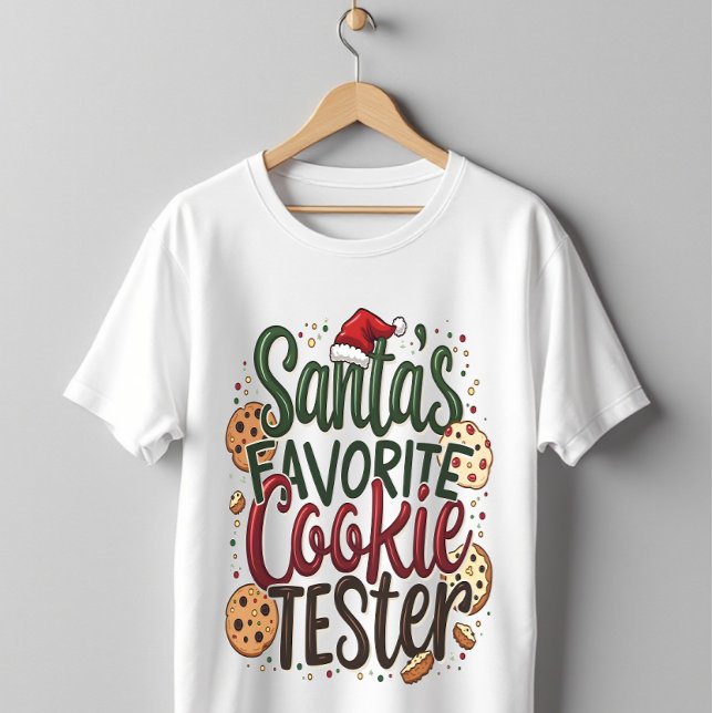 Santa's Favorite Cookie Tetser T-Shirt (Creator Uploaded)