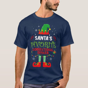 Santas Favorite Correctional Officer Elf Family Ch T-Shirt