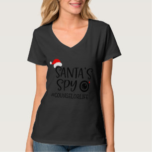 Santa's Favorite Counselor Santa Spy Counselor Lif T-Shirt