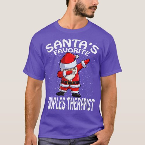 Santas Favorite Couples Therapist Christmas T_Shirt