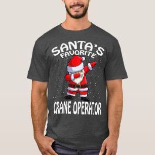 Santas Favorite Crane Operator Christmas T-Shirt