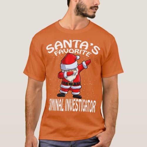 Santas Favorite Criminal Investigator Christmas T_Shirt