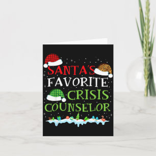Santa's Favorite Crisis Counselor Fun Christmas  Card