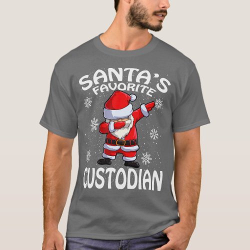 Santas Favorite Custodian Christmas 1 T_Shirt