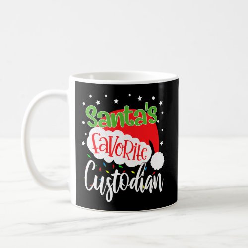 SantaS Favorite Custodian Funny Christmas Xmas Gi Coffee Mug