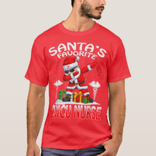 Santas Favorite CVICU Nurse Christmas Matching Cos T-Shirt