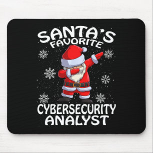 Santa's Favorite Cyber Security Analyst Christmas Mouse Pad