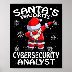 Santa's Favorite Cyber Security Analyst Christmas Poster