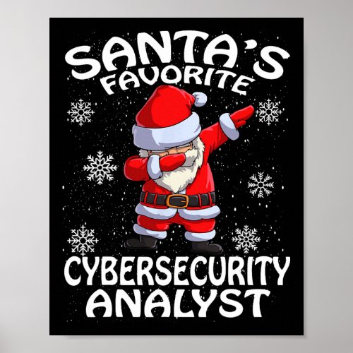 Santas Favorite Cyber Security Analyst Christmas  Poster