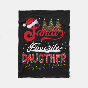 Santa's Favorite Daughter Family Matching Group Ch Fleece Blanket