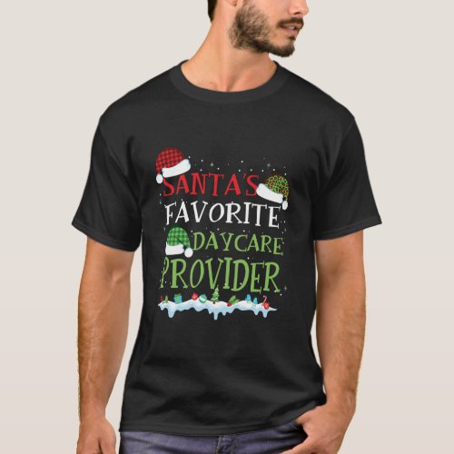 SantaS Favorite Daycare Provider Funny Christmas  T_Shirt