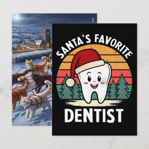 Santas Favorite Dental Hygienist Saves Christmas Holiday Postcard