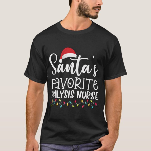 Santa'S Favorite Dialysis Nurse Ugly Sweater Chris (Front)