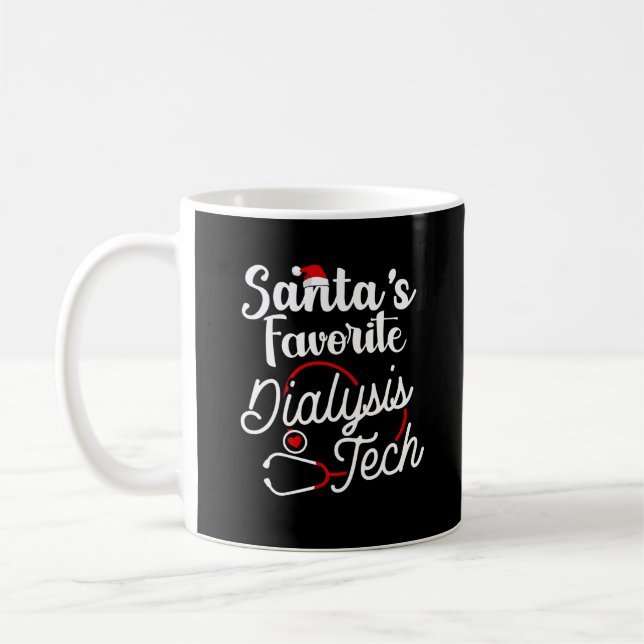 Santa's Favorite Dialysis Tech Coffee Mug (Left)