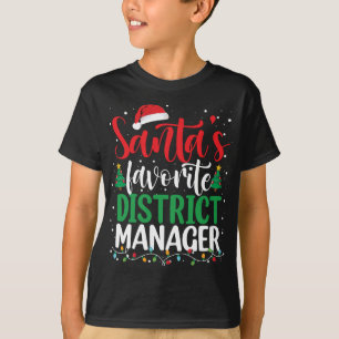 Santa's Favorite District Manager Christmas Santa T-Shirt