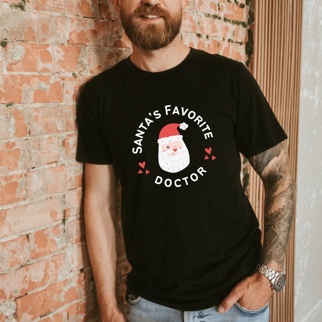 Santa's Favorite Doctor Christmas Present Gift T-Shirt (Creator Uploaded)
